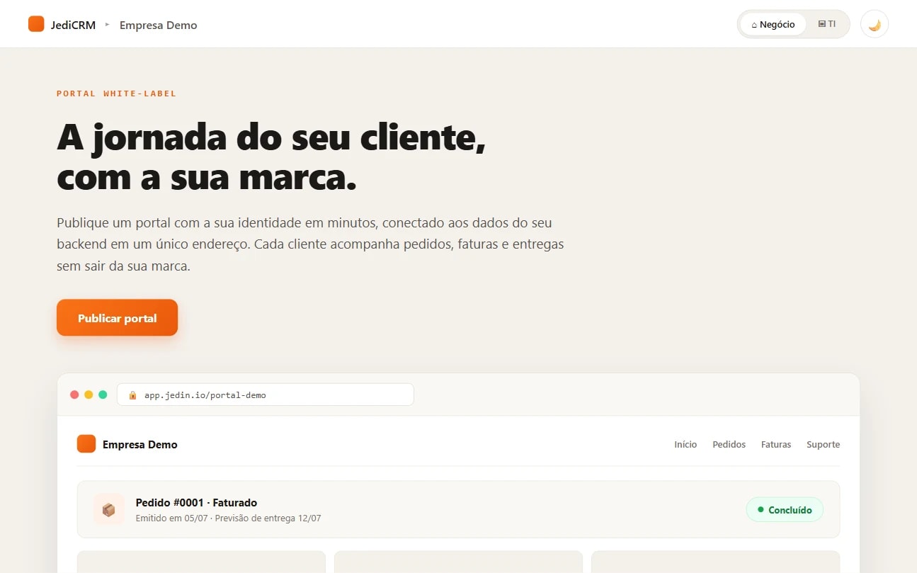 Portal white-label publicado