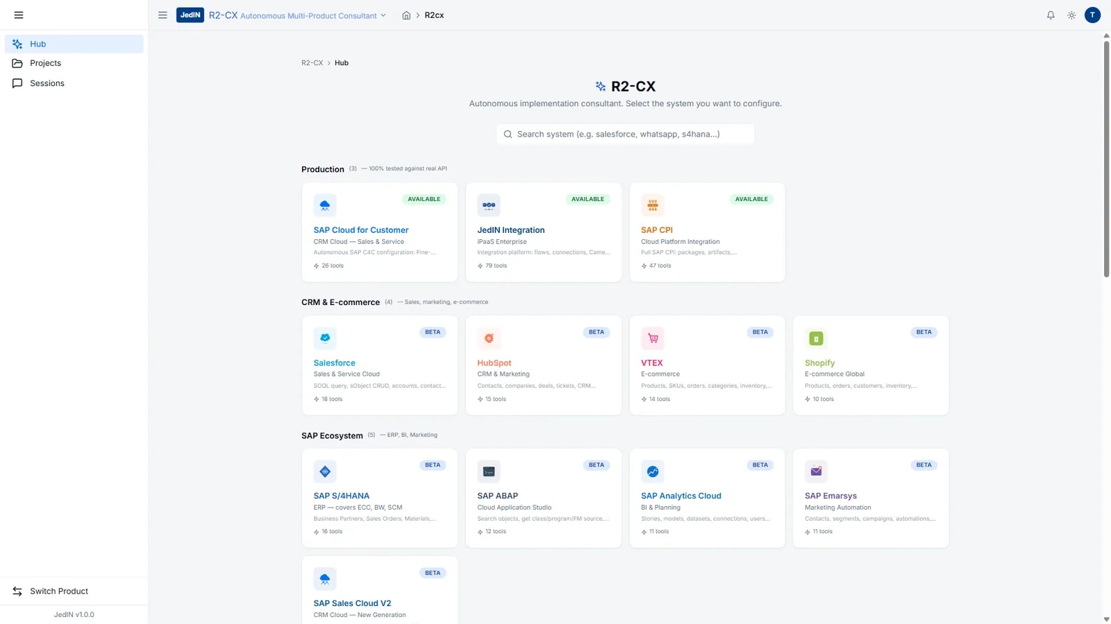 Hub multi-produto